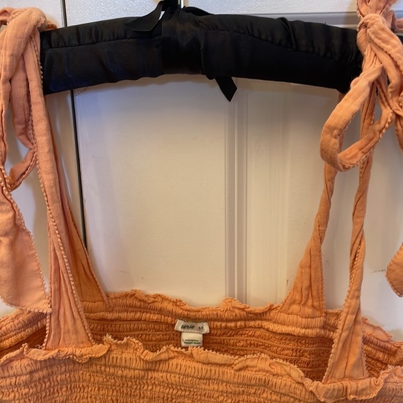 Aerie smocked babydoll sundress with tie straps and ruffles - Picture 4 of 8